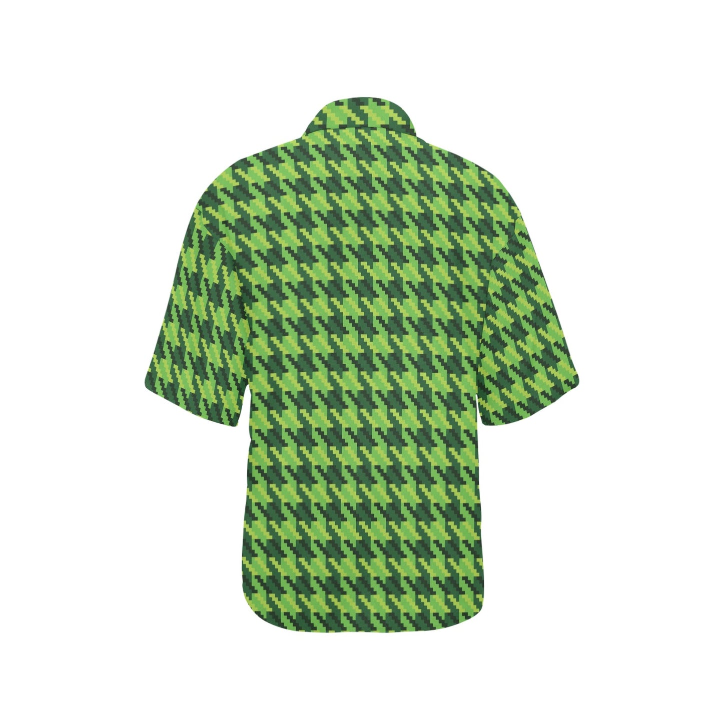 St Patricks Day Houndstooth Pattern Print LKS301 Women's Hawaiian Shirt