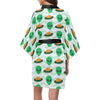 Alien UFO Pattern Print Design 04 Women's Short Kimono