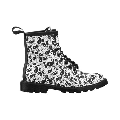 Yin Yang Print Design LKS302 Women's Boots