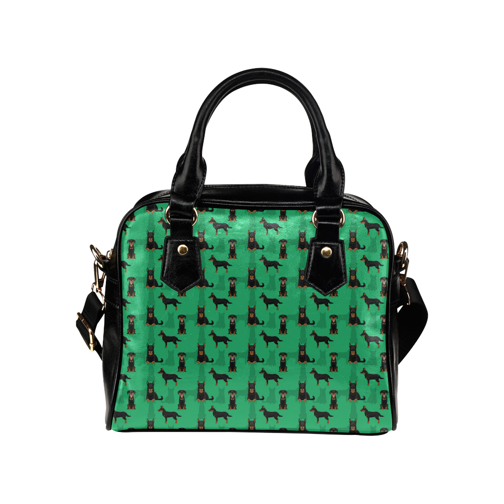 Beauceron Pattern Print Design 01 Shoulder Handbag