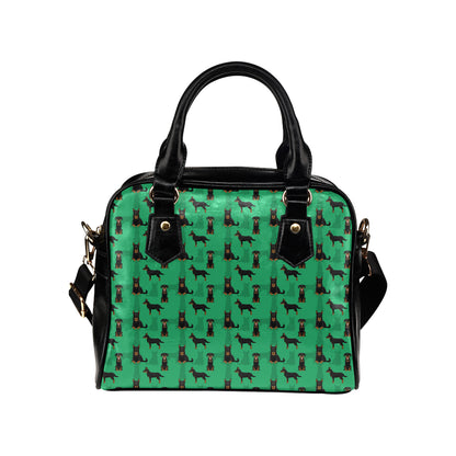 Beauceron Pattern Print Design 01 Shoulder Handbag