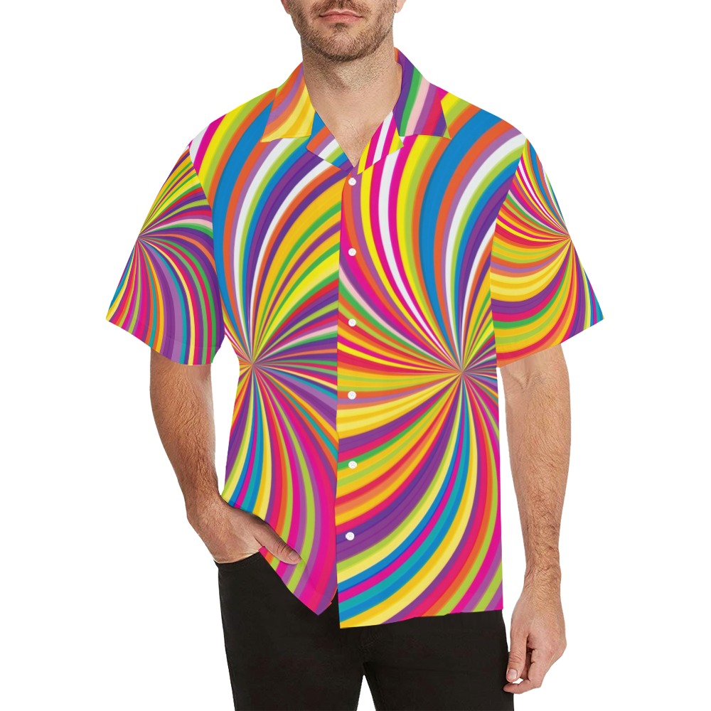 Vortex Print Design LKS301 Men's Hawaiian Shirt
