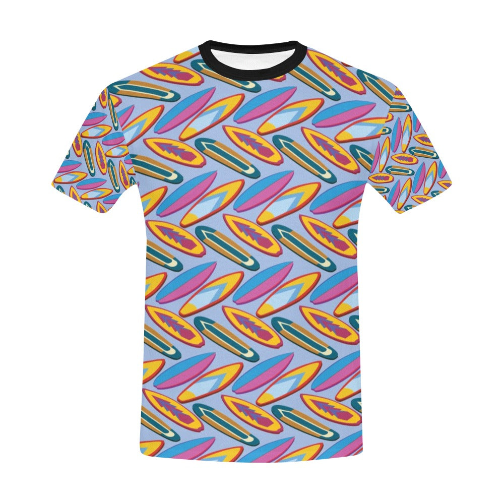Surfboard Pattern Print Design LKS303 Men's All Over Print T-shirt