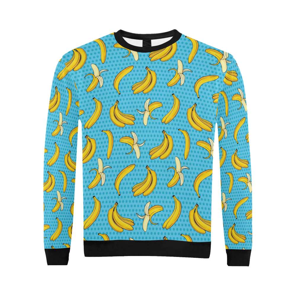 Banana Pattern Print Design BA08 Men Long Sleeve Sweatshirt