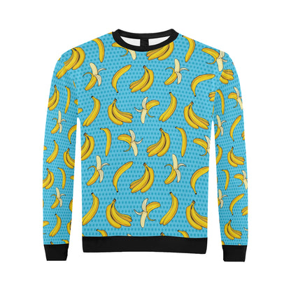 Banana Pattern Print Design BA08 Men Long Sleeve Sweatshirt