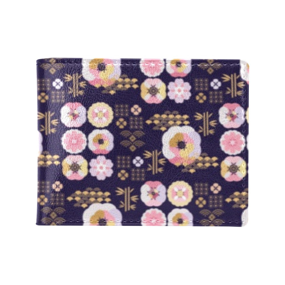 Sakura Japan Style Print Design LKS302 Men's ID Card Wallet