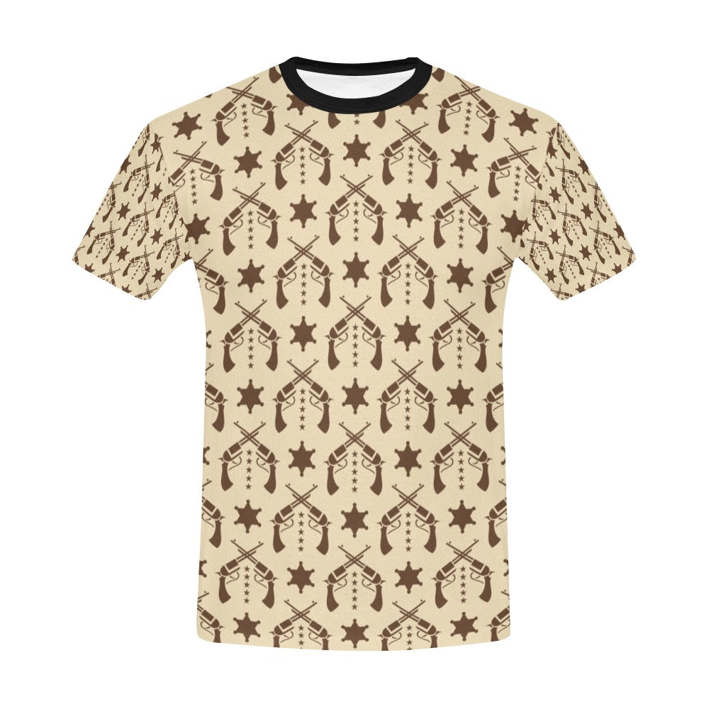 Western Cowboy Print Design LKS302 Men's All Over Print T-shirt