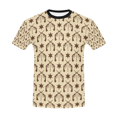 Western Cowboy Print Design LKS302 Men's All Over Print T-shirt
