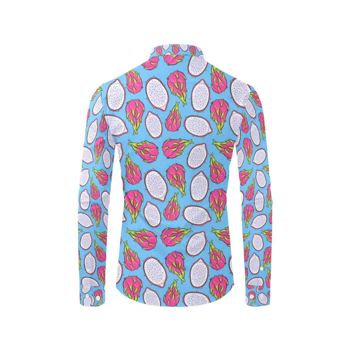 Dragonfruit Pattern Print Design DF04 Men's Long Sleeve Shirt