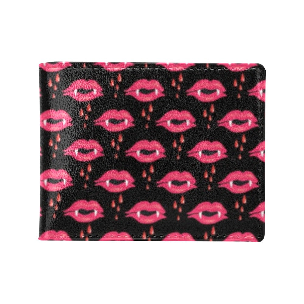 Vampire Lips Print Design LKS303 Men's ID Card Wallet