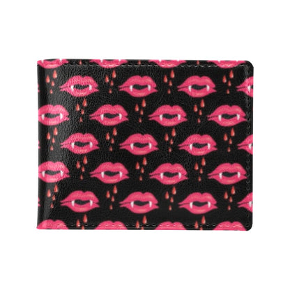 Vampire Lips Print Design LKS303 Men's ID Card Wallet
