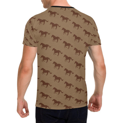 Horse Brown Print Design LKS307 Men's All Over Print T-shirt