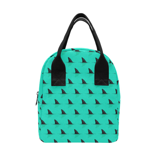 Shark Fin Pattern Insulated Lunch Bag