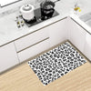 Snow Leopard Skin Print Kitchen Mat