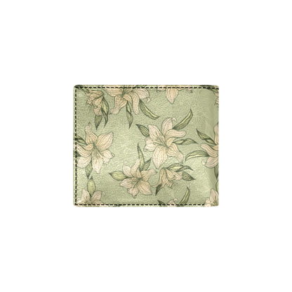 Lily Pattern Print Design LY06 Men's ID Card Wallet