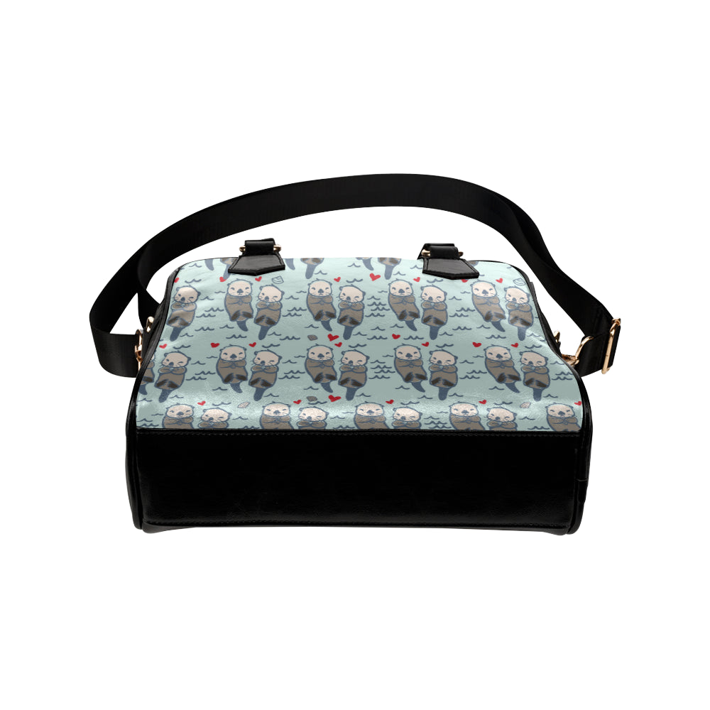 Sea Otter Pattern Print Design 03 Shoulder Handbag