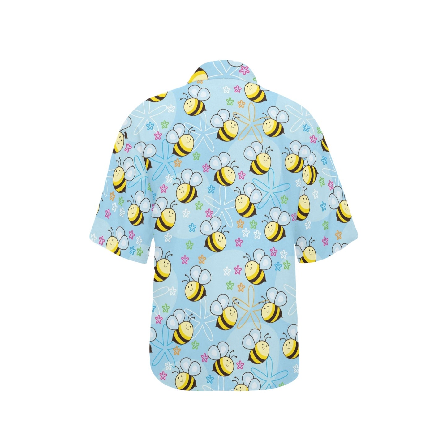 Bee Pattern Print Design BEE03 Women's Hawaiian Shirt