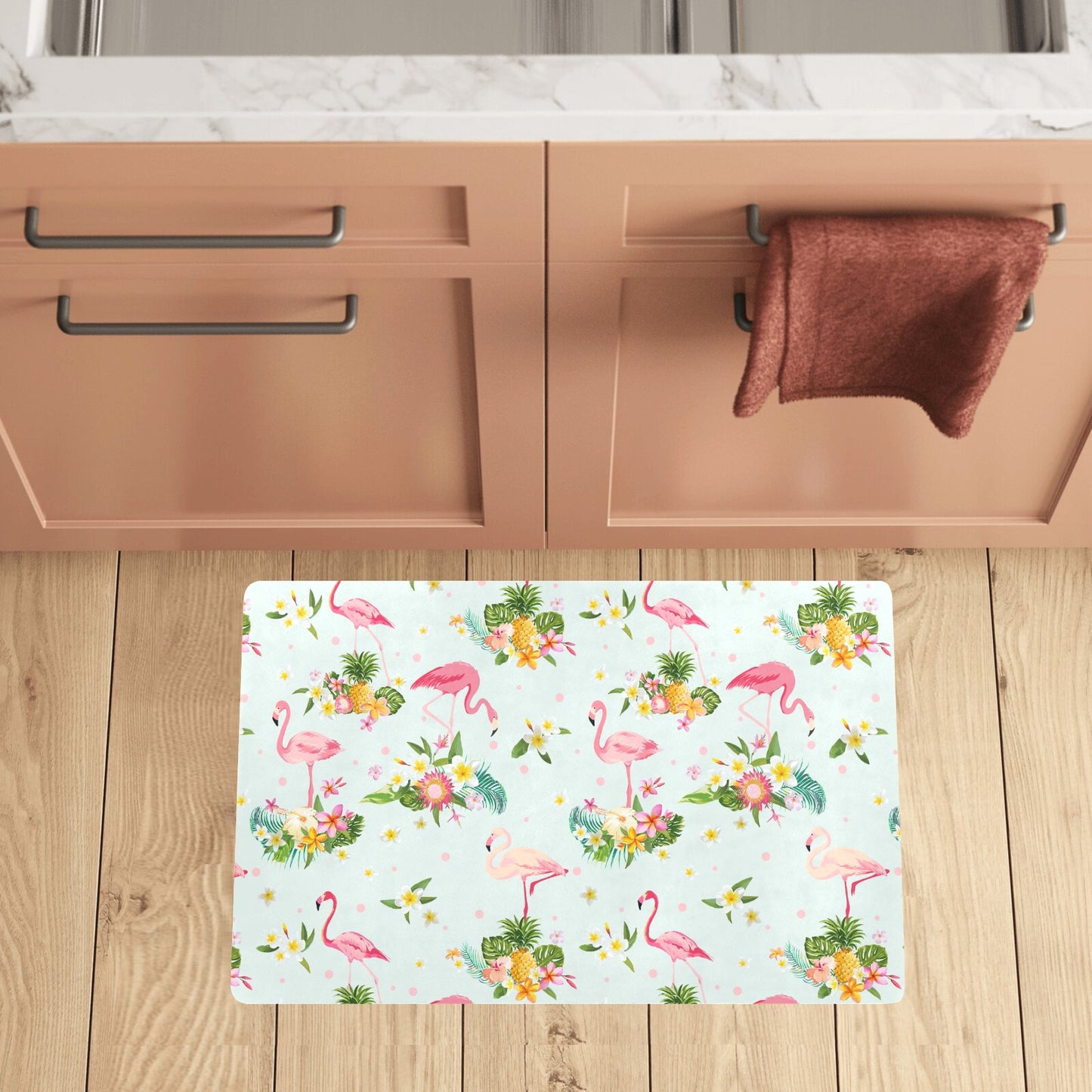 Flamingo Sweet Pattern Kitchen Mat