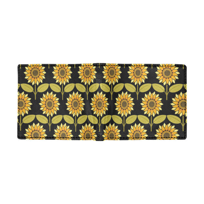 Sunflower Pattern Print Design SF015 Men's ID Card Wallet
