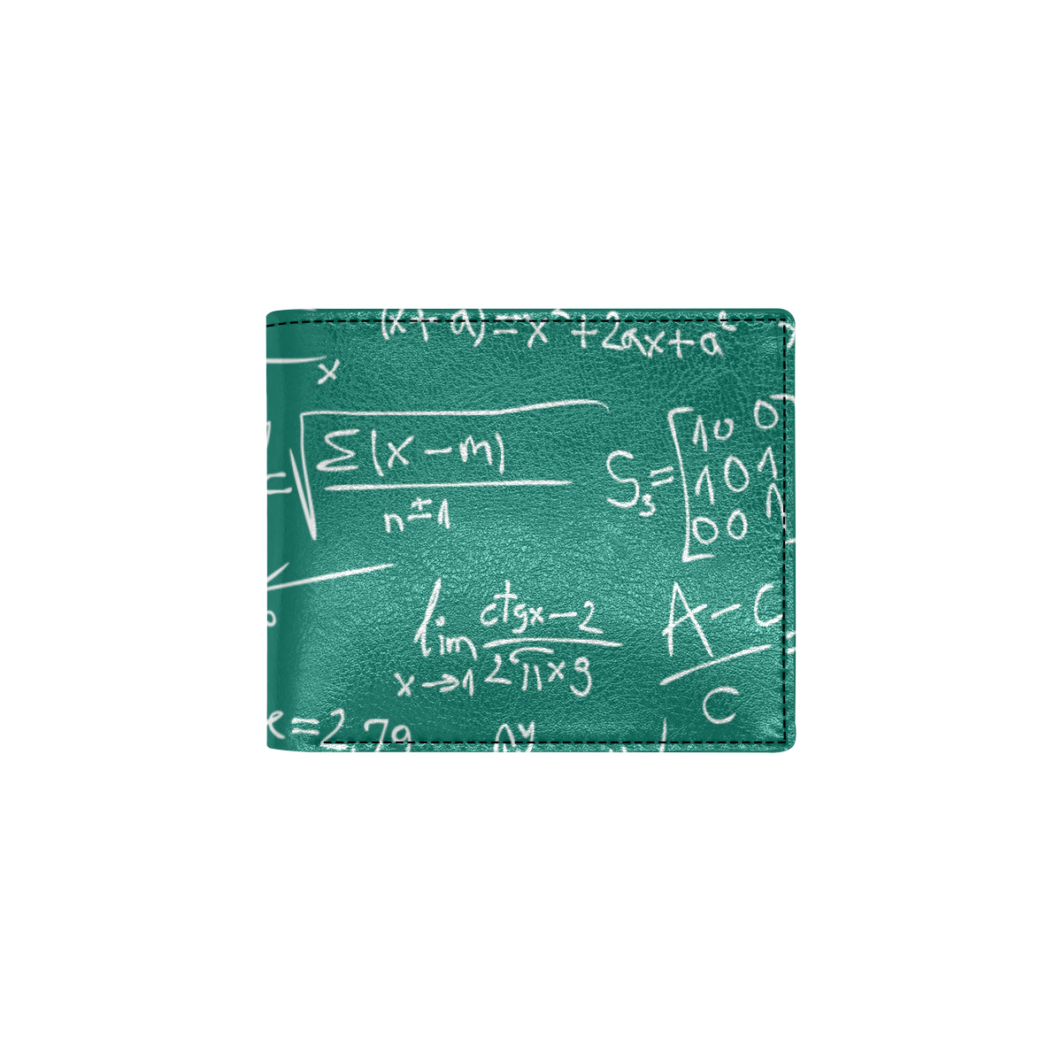 Math Pattern Print Design 01 Men's ID Card Wallet