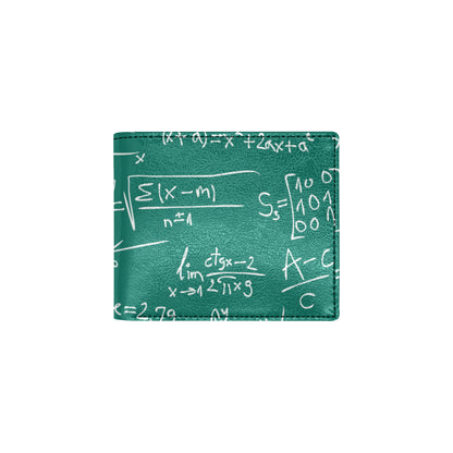 Math Pattern Print Design 01 Men's ID Card Wallet