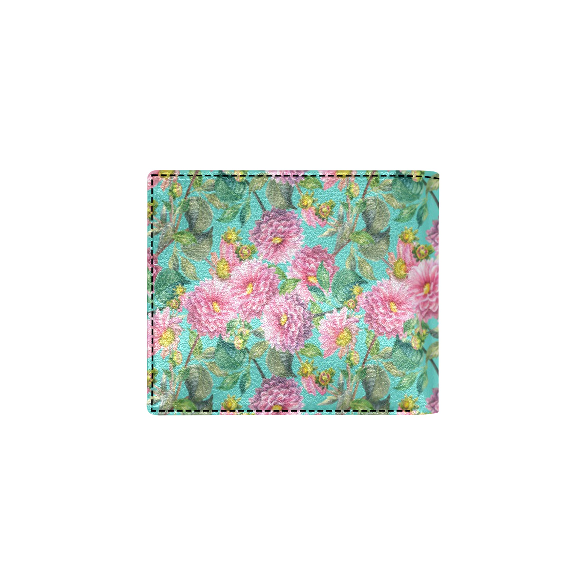 Dahlia Pattern Print Design DH07 Men's ID Card Wallet