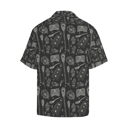 Lacrosse Pattern Print Design 01 Men's Hawaiian Shirt