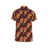 Rooster Pattern Print Design A04 Men's Short Sleeve Button Up Shirt