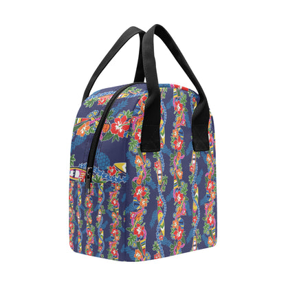Hawaiian Themed Pattern Print Design H04 Insulated Lunch Bag