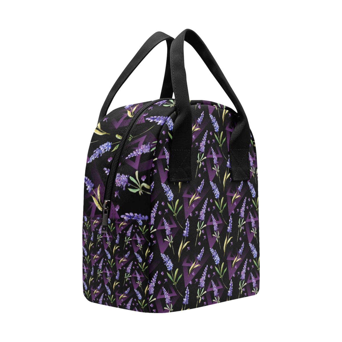 Lavender Pattern Print Design LV07 Insulated Lunch Bag