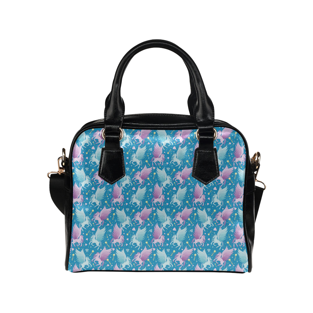 Pegasus Pattern Print Design 04 Shoulder Handbag