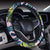 Flamingo Hibiscus Print Steering Wheel Cover with Elastic Edge