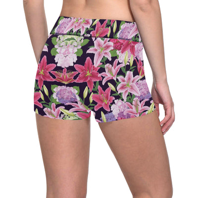 Lily Pattern Print Design LY017 Yoga Shorts