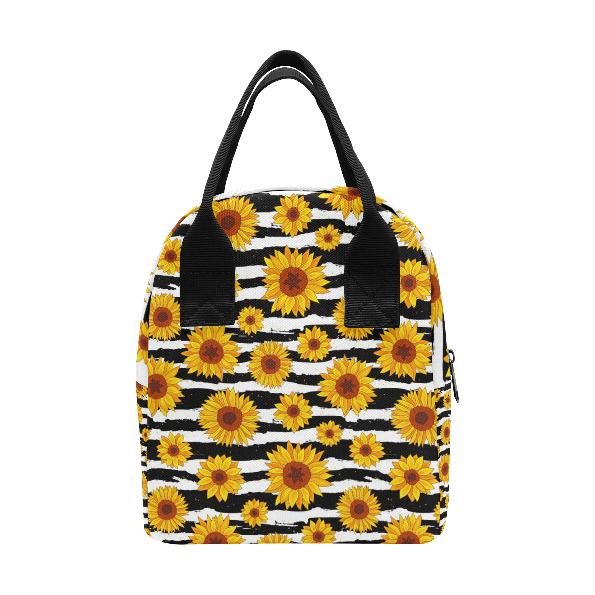 Sunflower Pattern Print Design SF010 Insulated Lunch Bag
