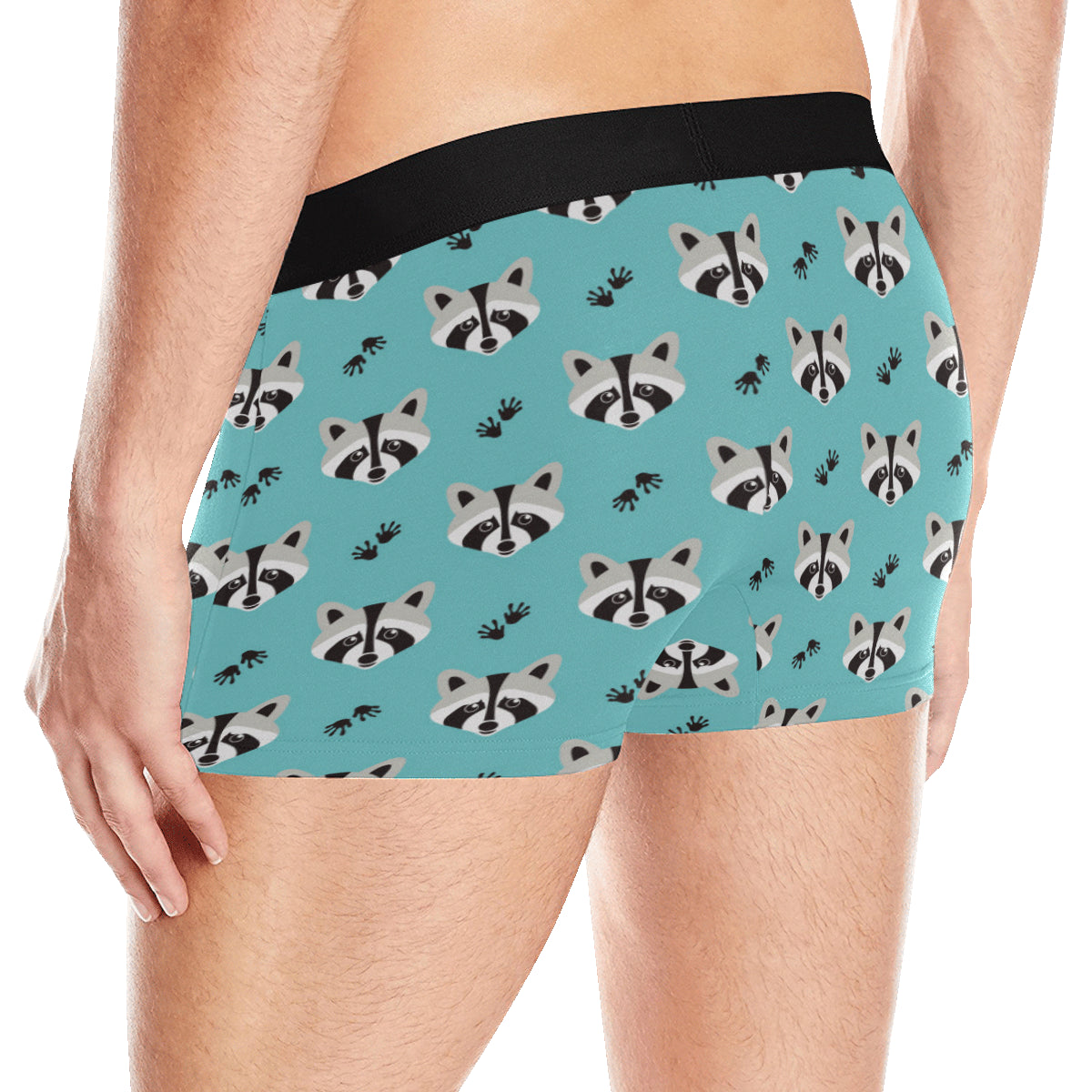 Raccoon Pattern Print Design A01 Men's Boxer Briefs