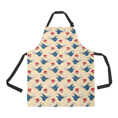 Swallow Bird Pattern Print Design 05 Apron with Pocket