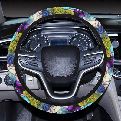 Unicorn With Wings Print Pattern Steering Wheel Cover with Elastic Edge