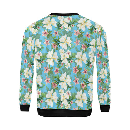 Plumeria Pattern Print Design PM028 Men Long Sleeve Sweatshirt