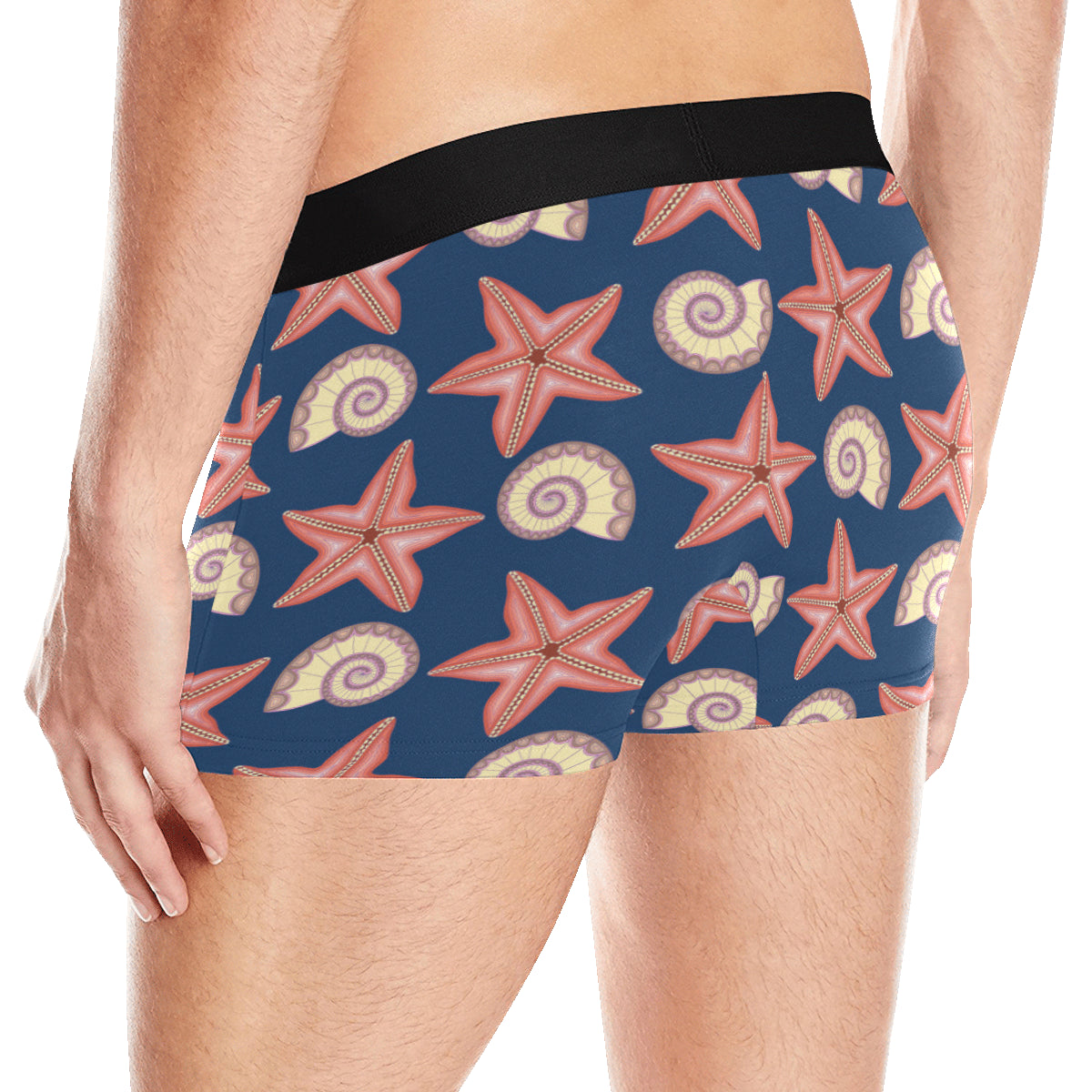 Starfish Pattern Print Design 03 Men's Boxer Briefs
