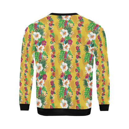 Hawaiian Themed Pattern Print Design H09 Men Long Sleeve Sweatshirt