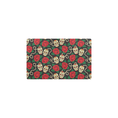 Sugar Skull Red Rose Print Design LKS301 Kitchen Mat