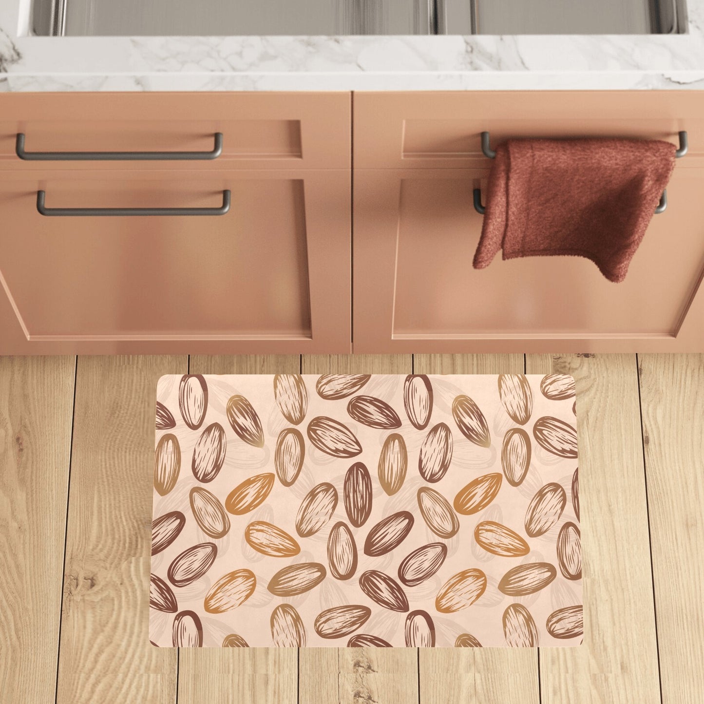 Almond Pattern Print Design 02 Kitchen Mat