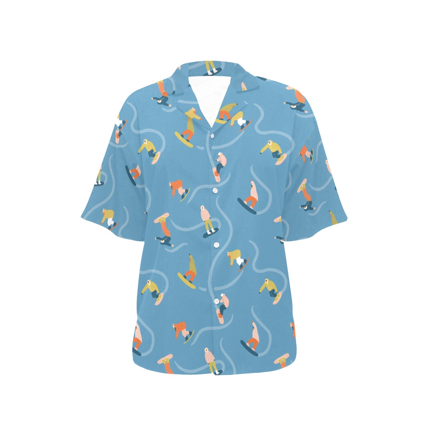 Snowboard Print Design LKS303 Women's Hawaiian Shirt