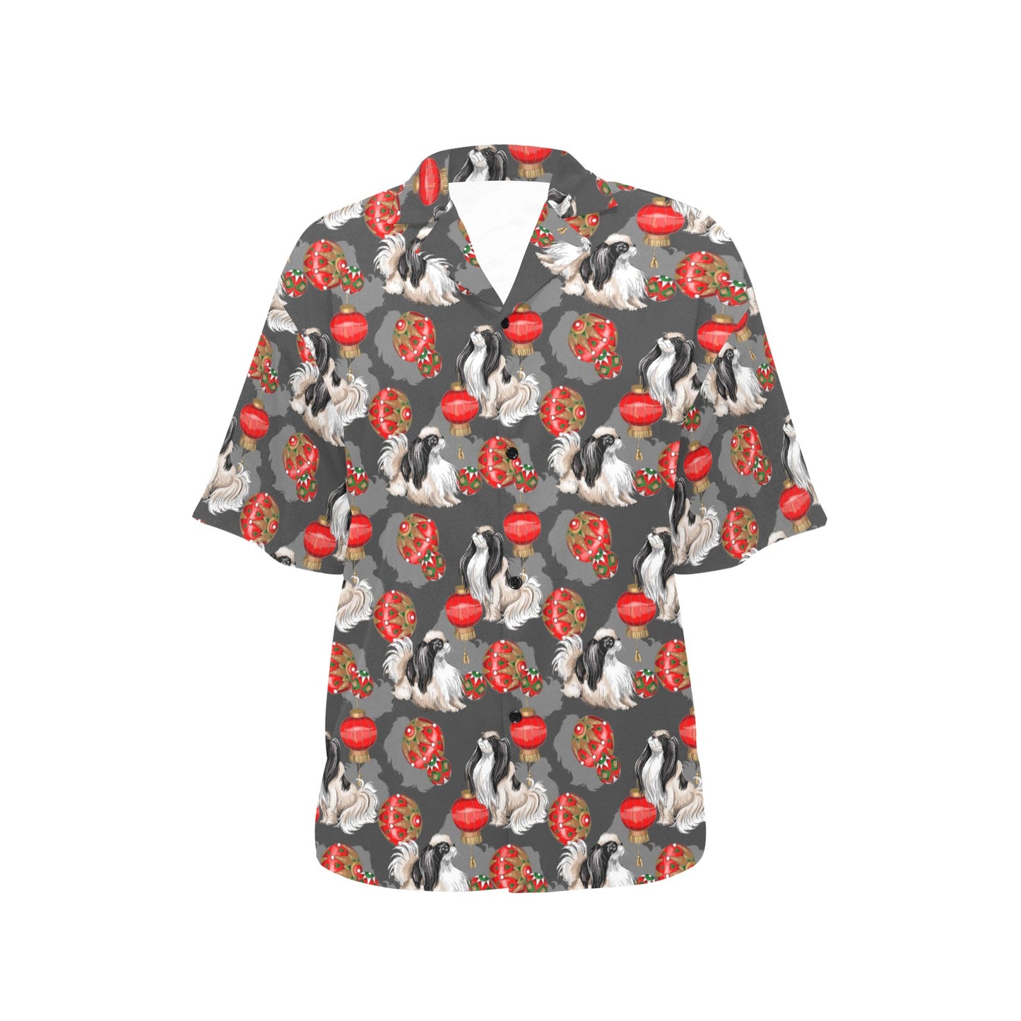 Japanese Chin Pattern Print Design 02 Women's Hawaiian Shirt