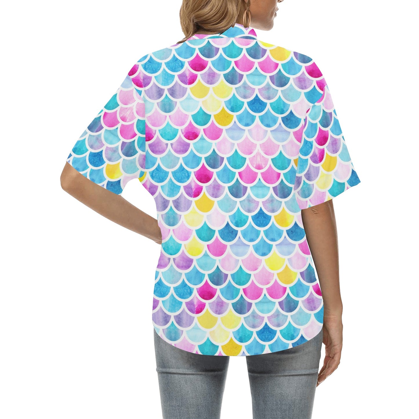 Scales Print Design LKS402 Women's Hawaiian Shirt
