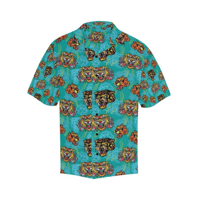 Tattoo Tiger Head Print Design LKS304 Men's Hawaiian Shirt