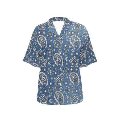 Jean Paisley Pattern Print Design 01 Women's Hawaiian Shirt