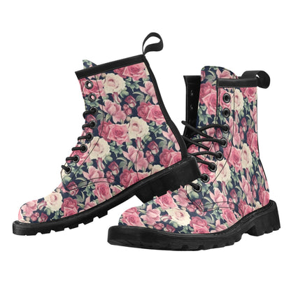 Rose Pattern Print Design RO05 Women's Boots