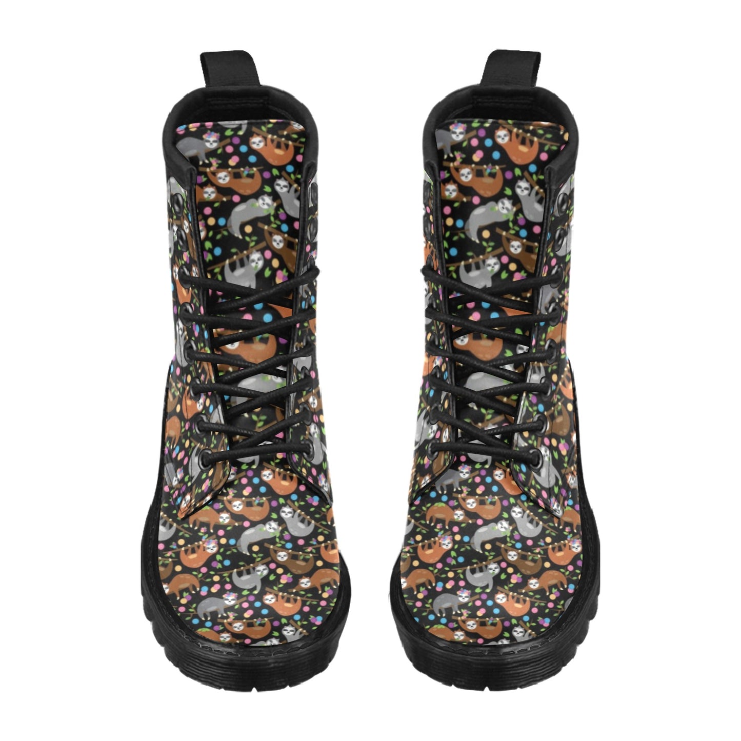 Sloth Print Design LKS306 Women's Boots