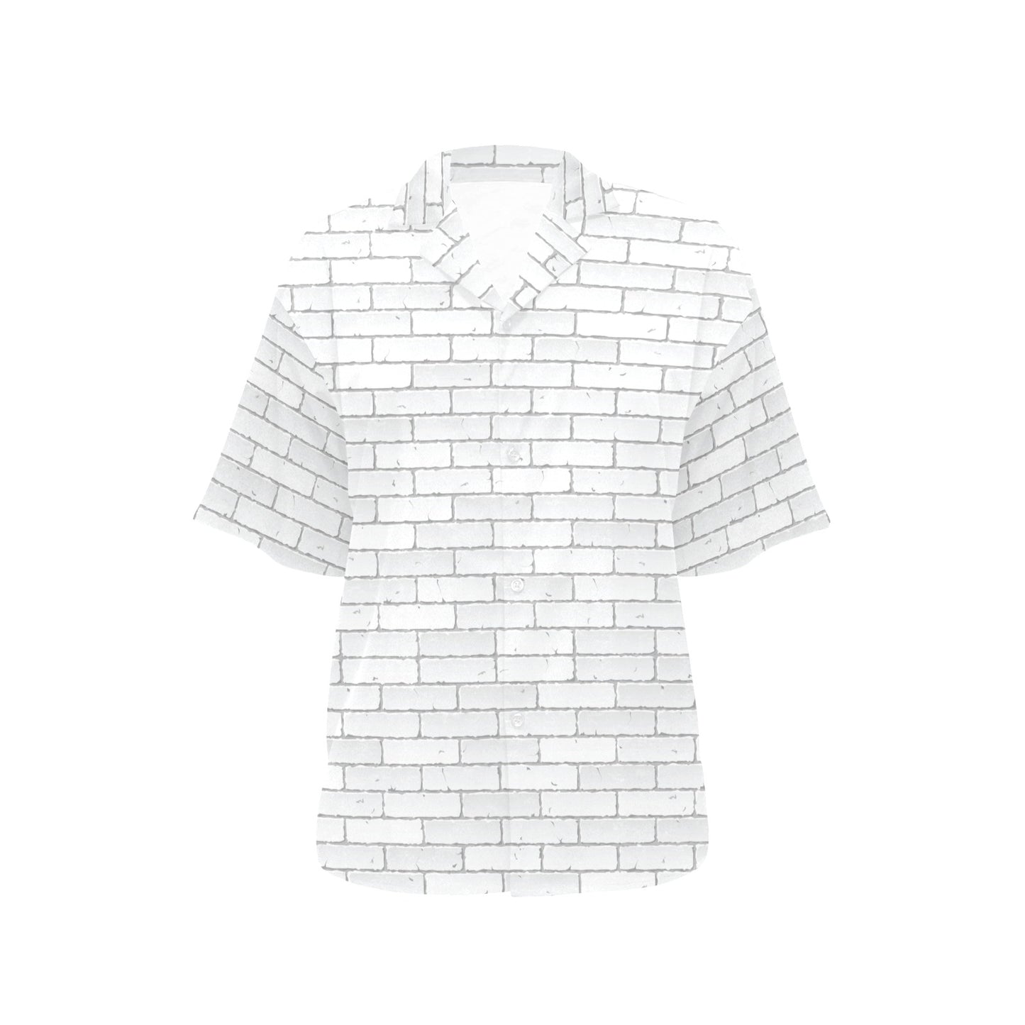 Brick White Pattern Print Design 03 Women's Hawaiian Shirt